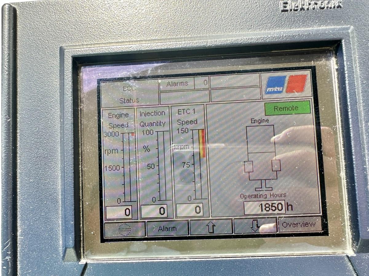 a screen with a map aboard NOTORIUS Yacht for Sale