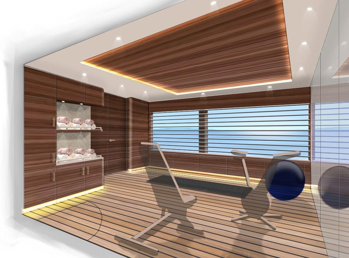 a room with a slide aboard SOLSTICE Yacht for Sale