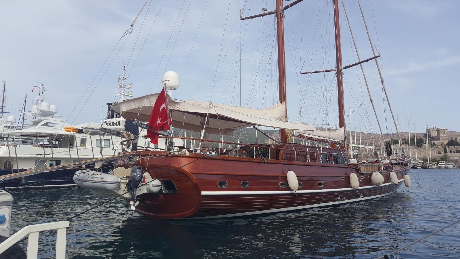 a boat in the water aboard SYY Yacht for Sale