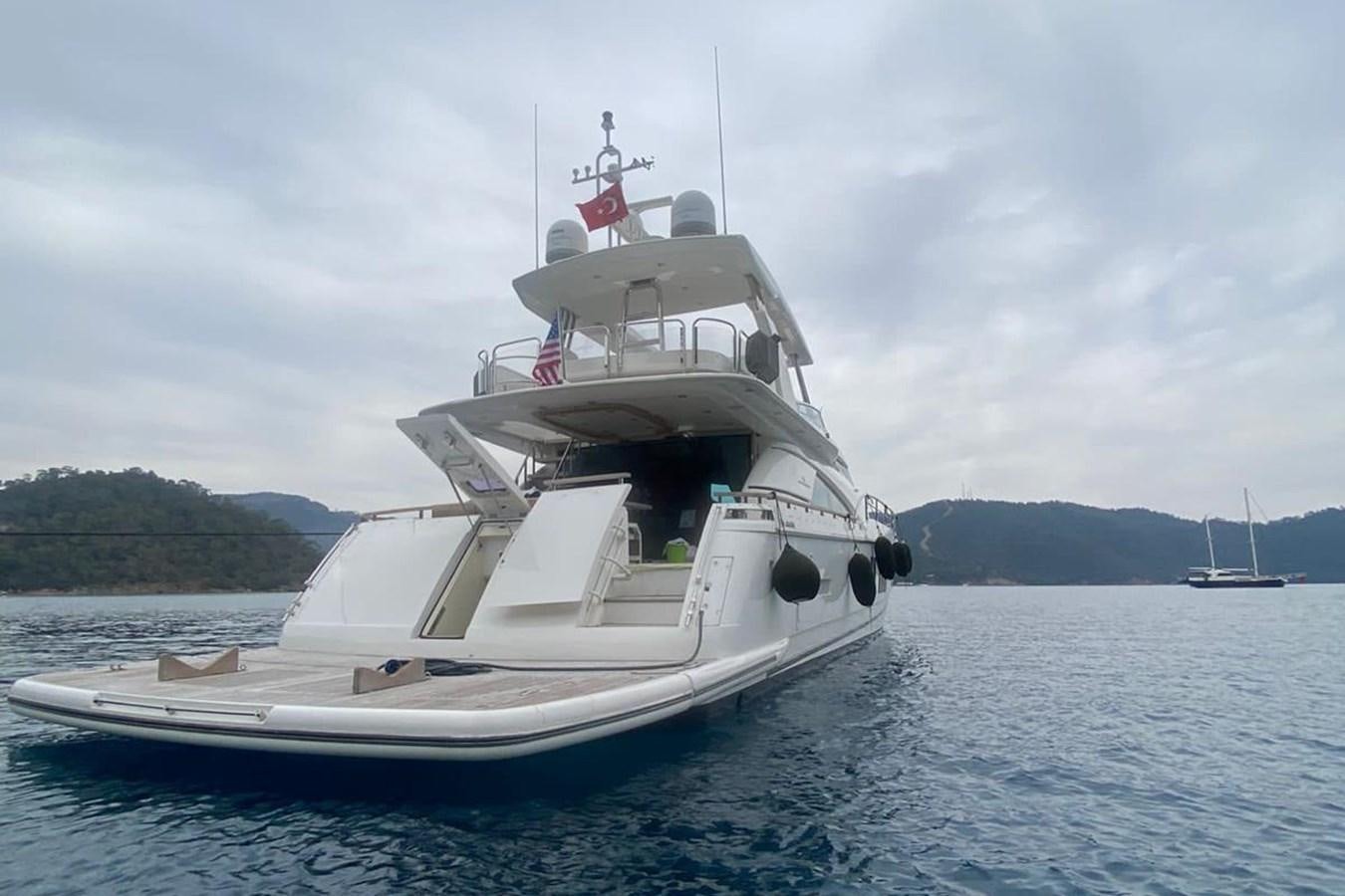 a boat in the water aboard FAIRLINE SQUADRON 78 2015 Yacht for Sale