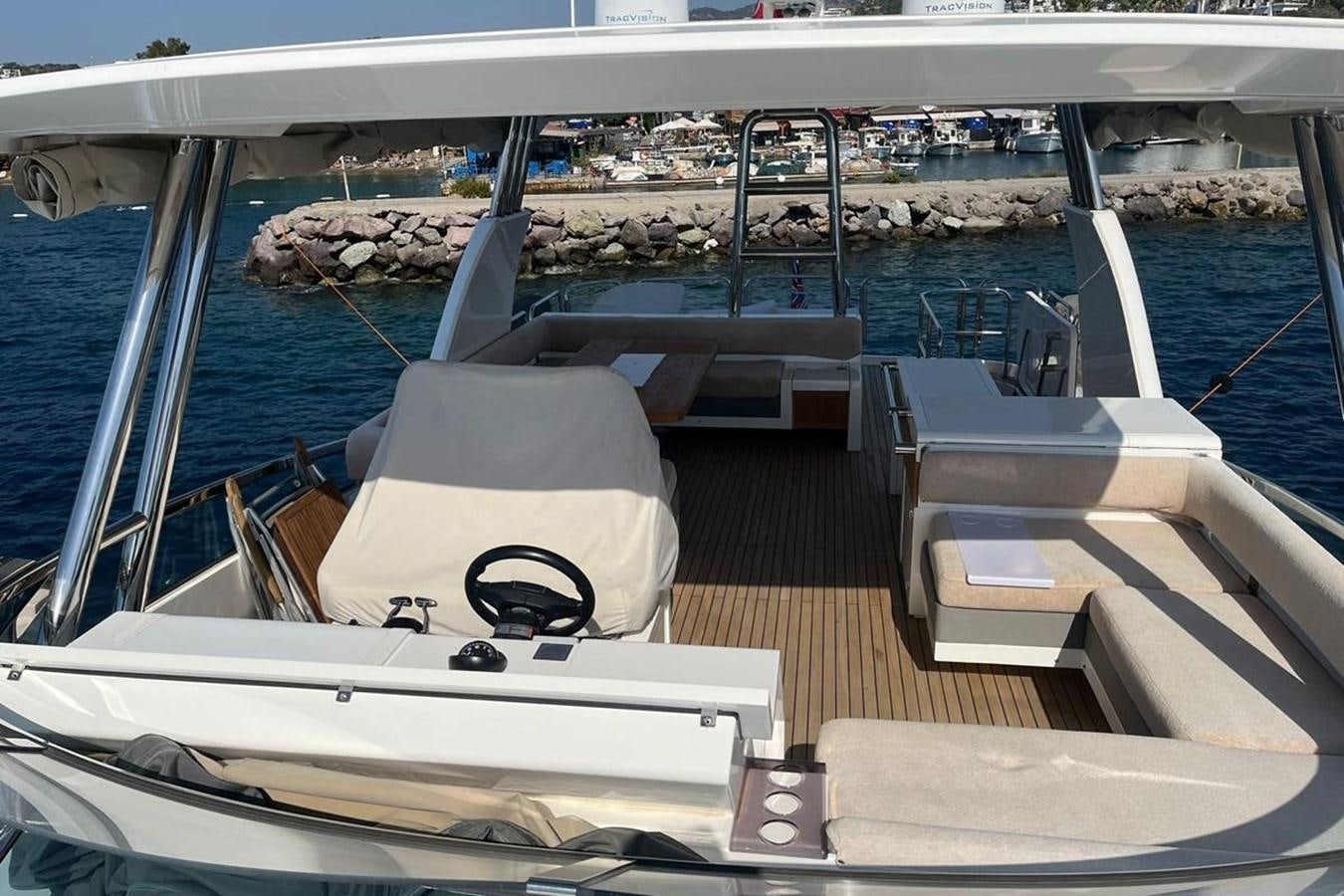 a boat on the water aboard FAIRLINE SQUADRON 78 2015 Yacht for Sale