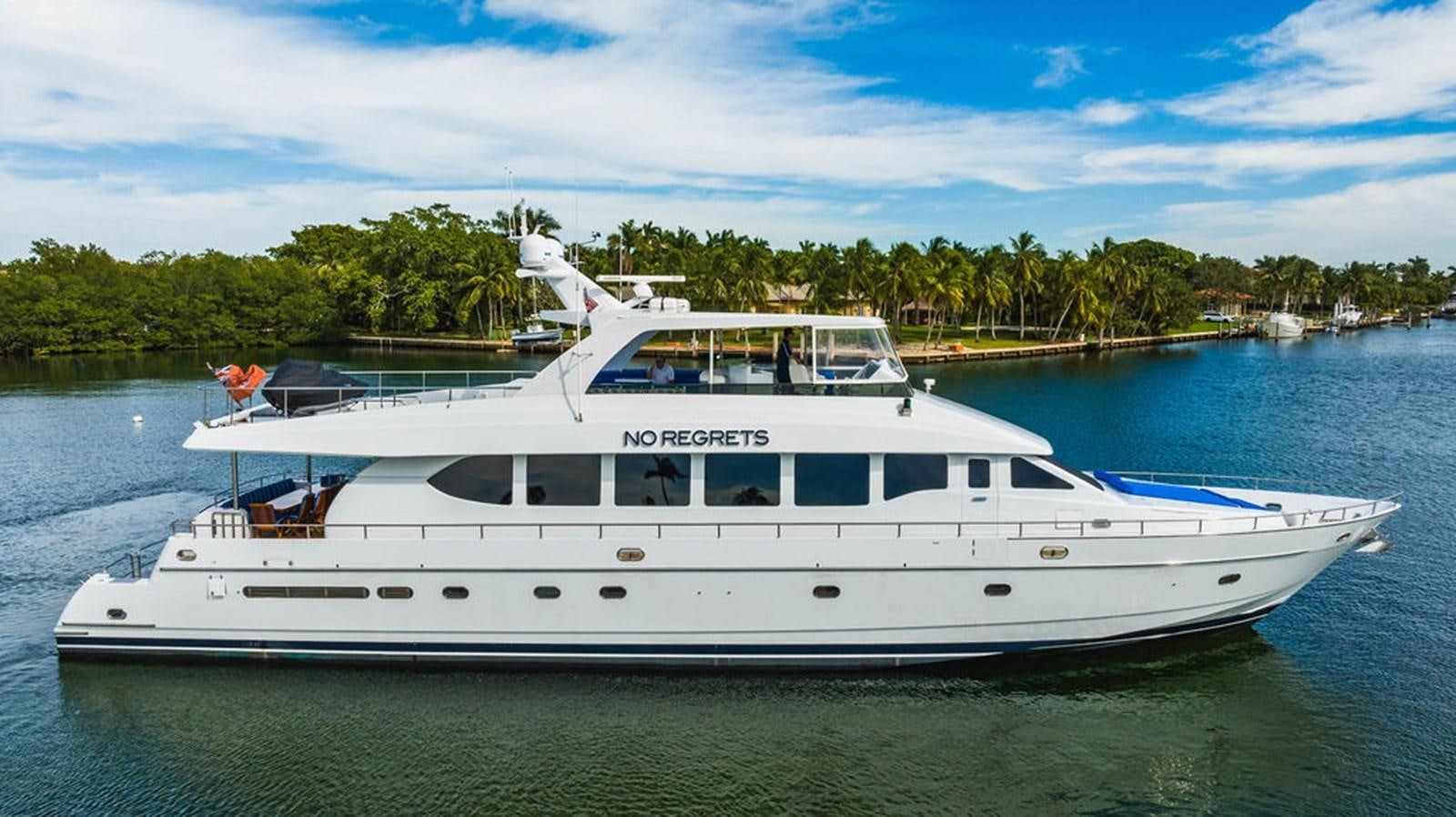 a boat on the water aboard NO REGRETS Yacht for Sale