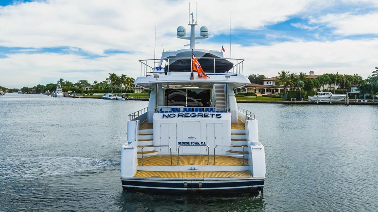a boat in the water aboard NO REGRETS Yacht for Sale