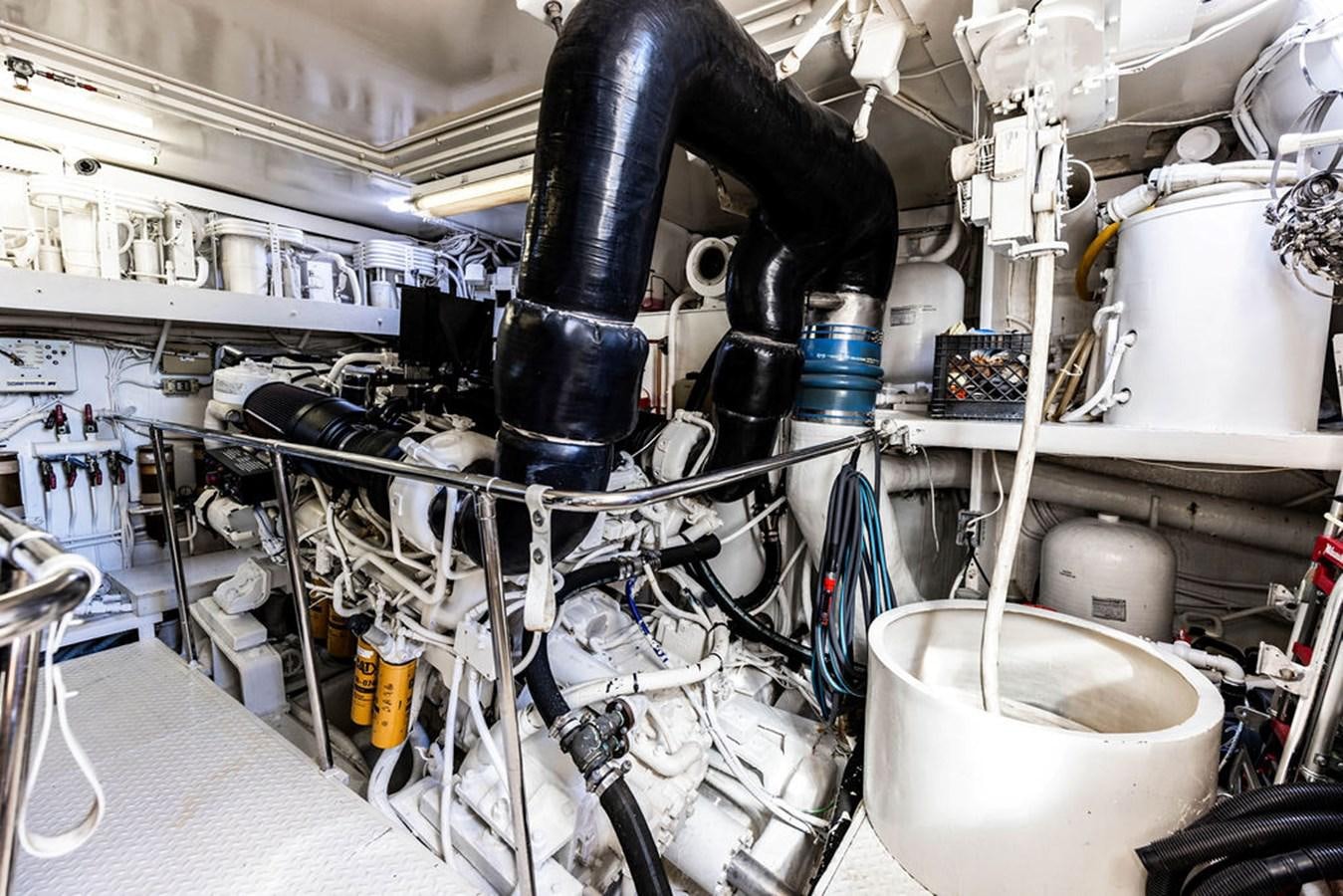 a machine with a pipe aboard NO REGRETS Yacht for Sale
