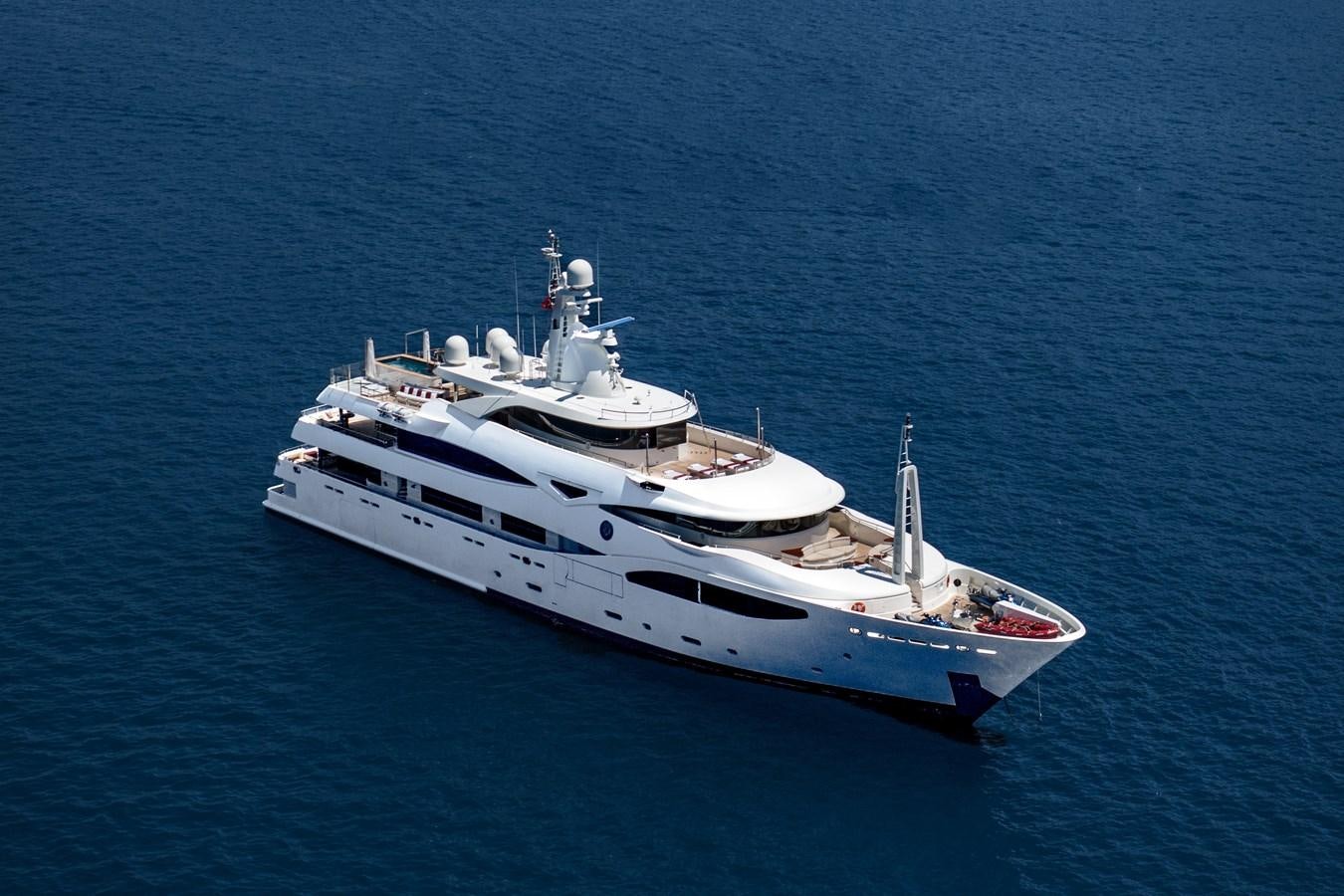 a white boat in the water aboard RICHAR Yacht for Sale