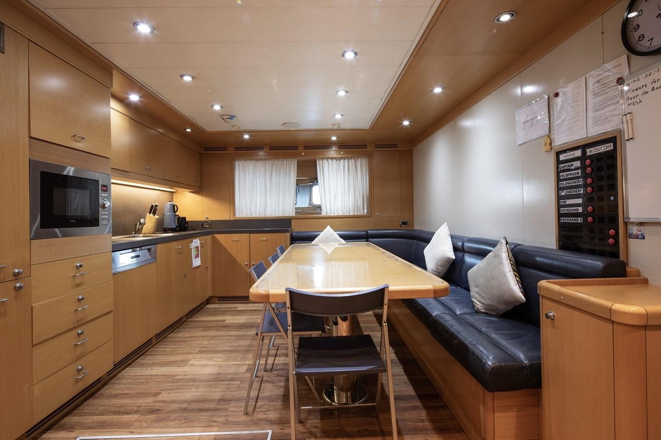 a kitchen and living room aboard RICHAR Yacht for Sale