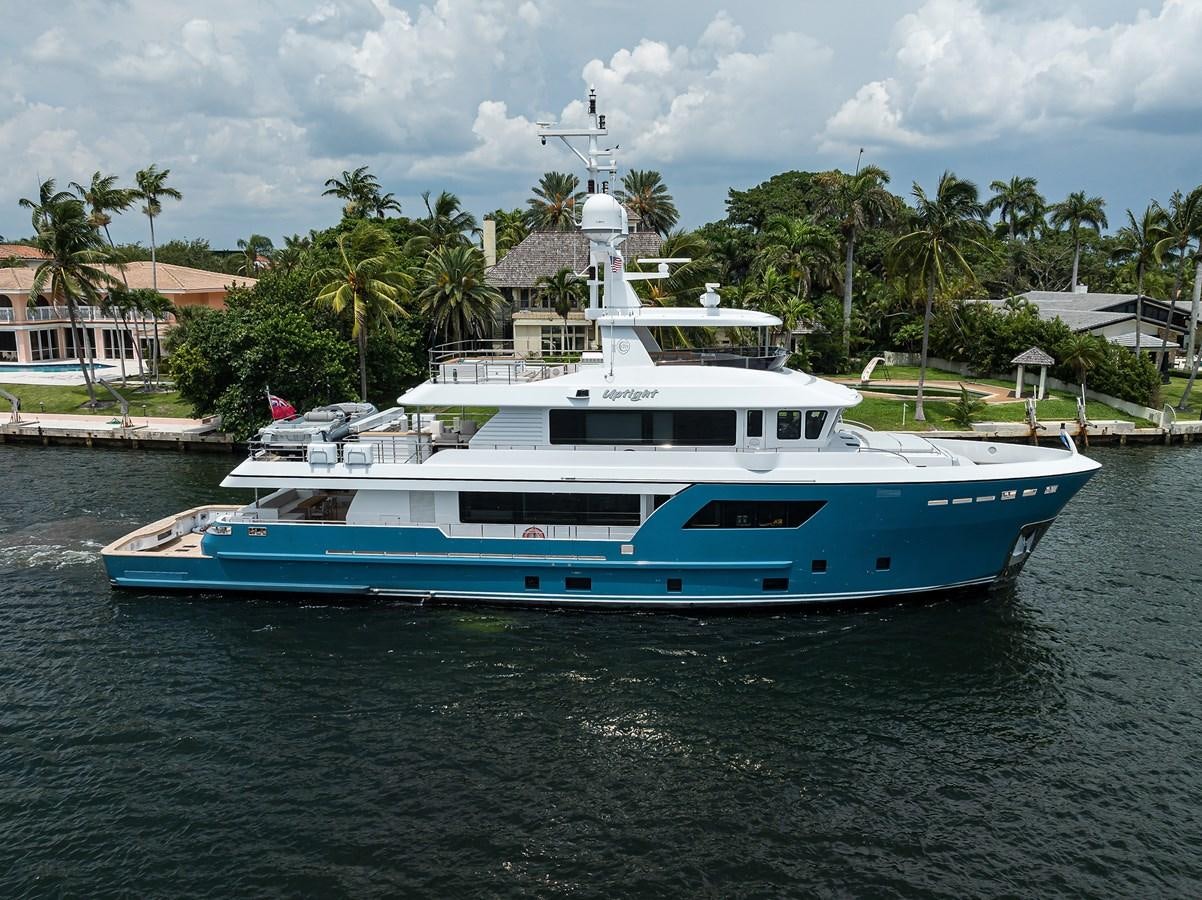 a large boat in the water aboard UPTIGHT Yacht for Sale