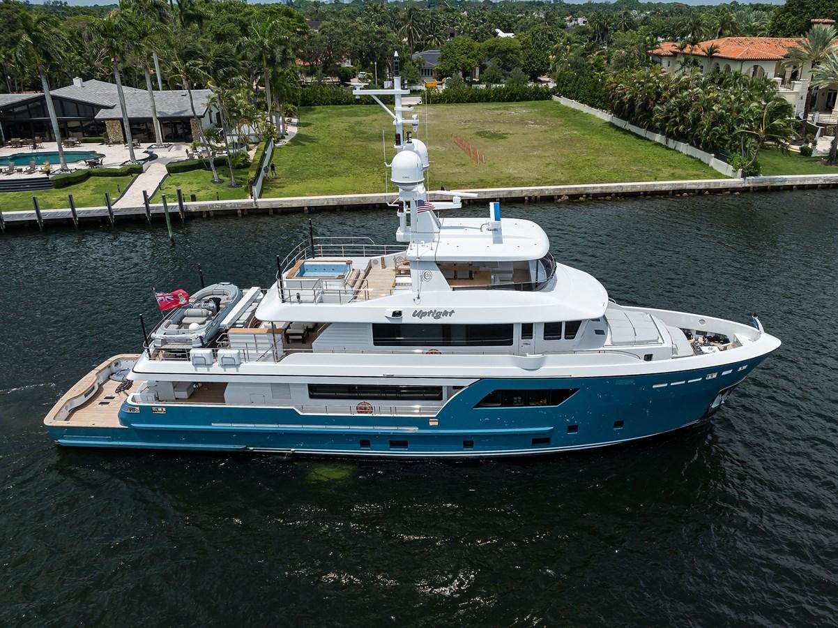 a large boat in the water aboard UPTIGHT Yacht for Sale