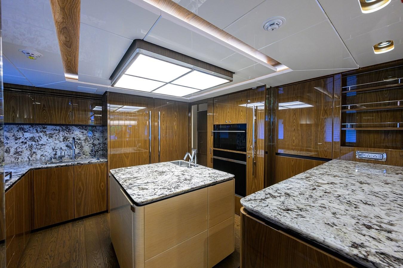 a room with a table and a window aboard UPTIGHT Yacht for Sale