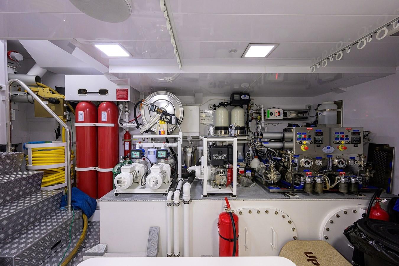 a room with machinery and equipment aboard UPTIGHT Yacht for Sale