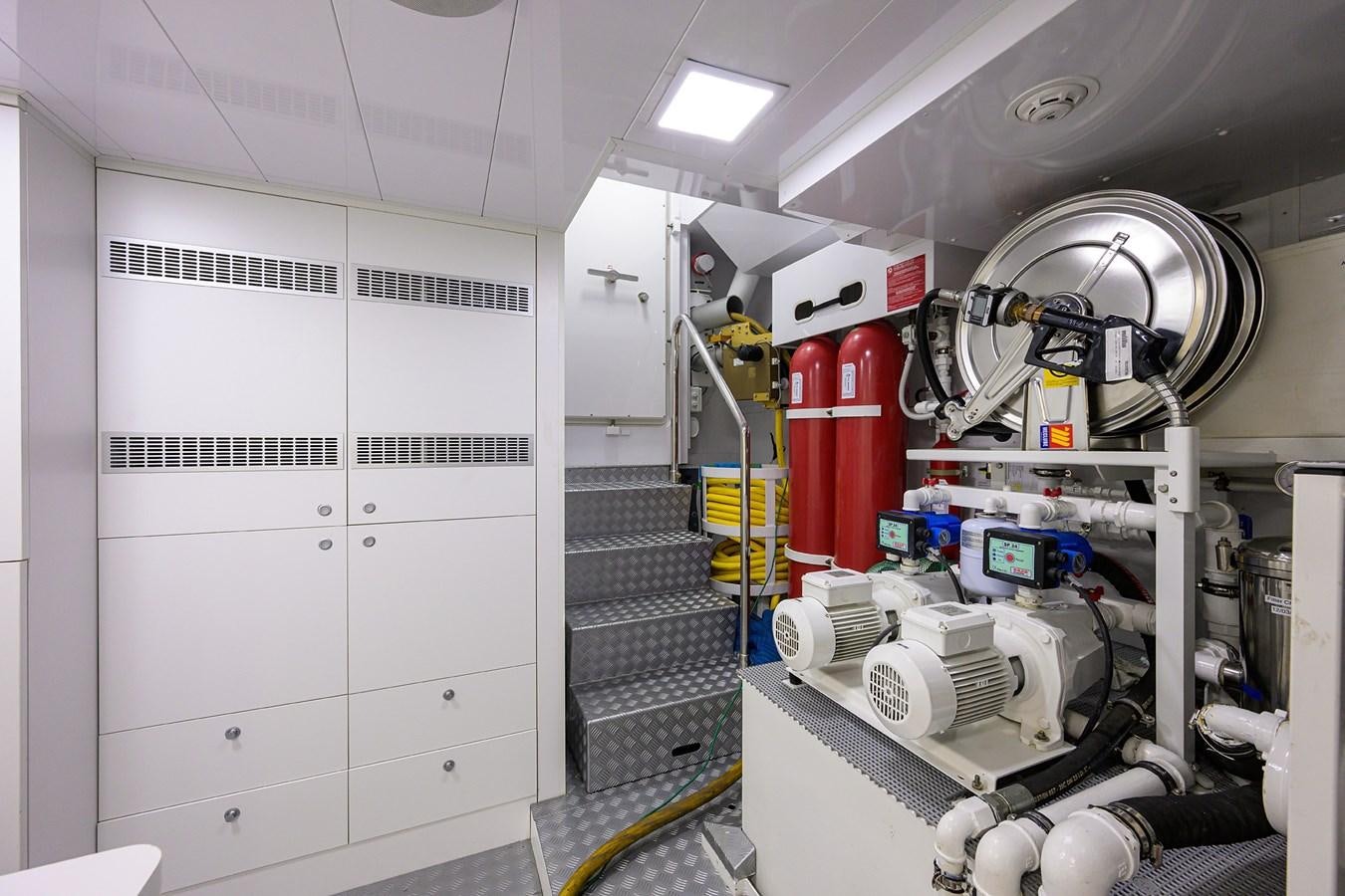 a room with machinery and equipment aboard UPTIGHT Yacht for Sale