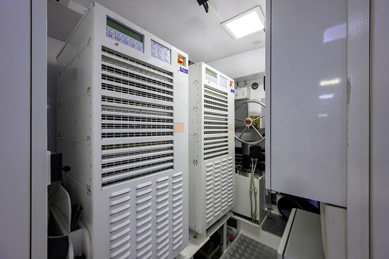 a machine with many wires aboard UPTIGHT Yacht for Sale