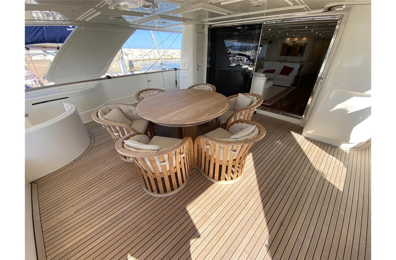 a room with a table and chairs aboard ZIACANAIA Yacht for Sale