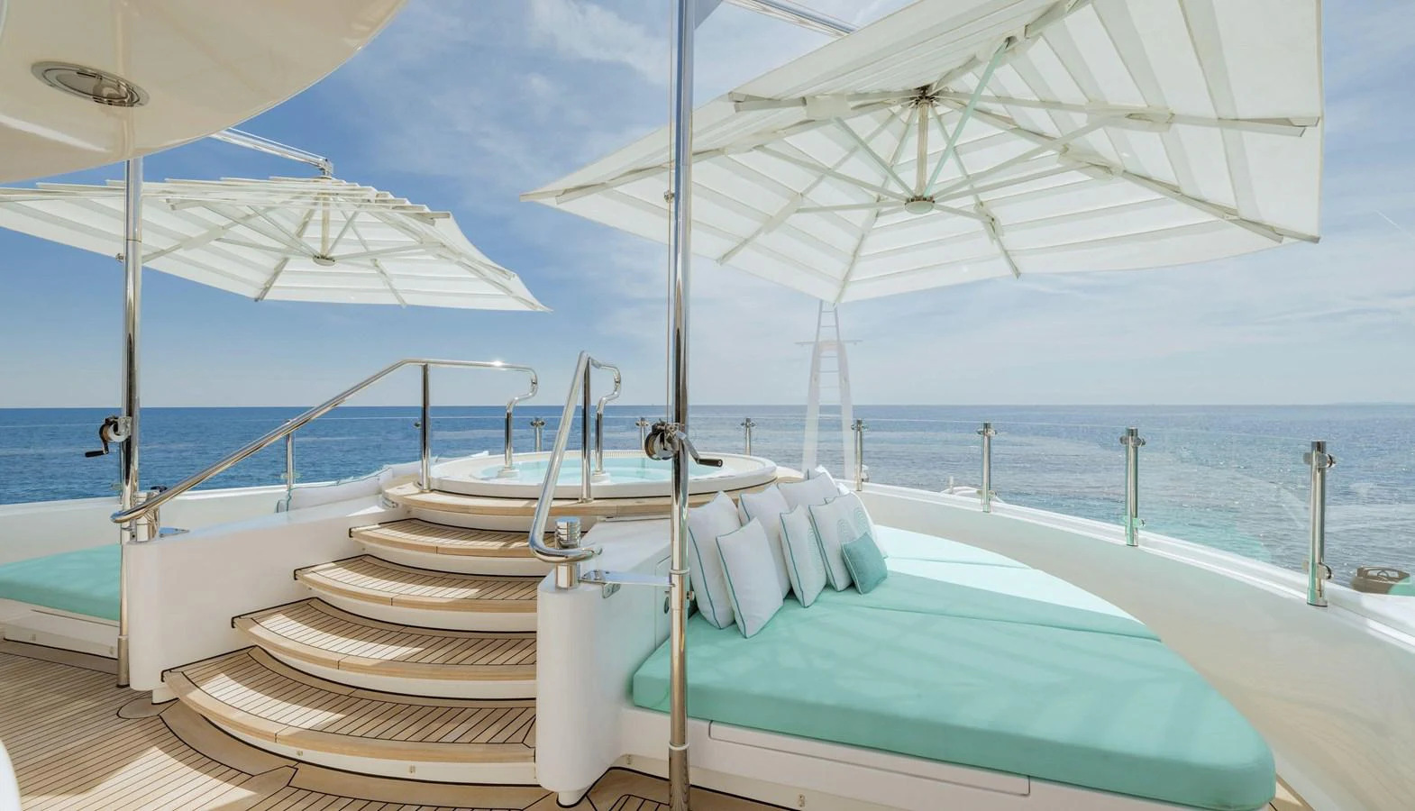 a boat on the water aboard CLELIA III Yacht for Sale