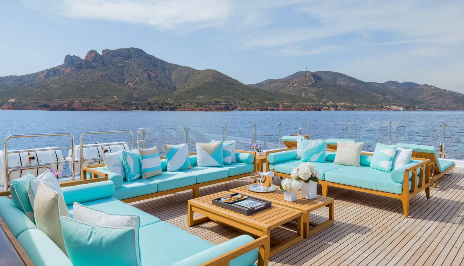 a boat on the water aboard CLELIA III Yacht for Sale