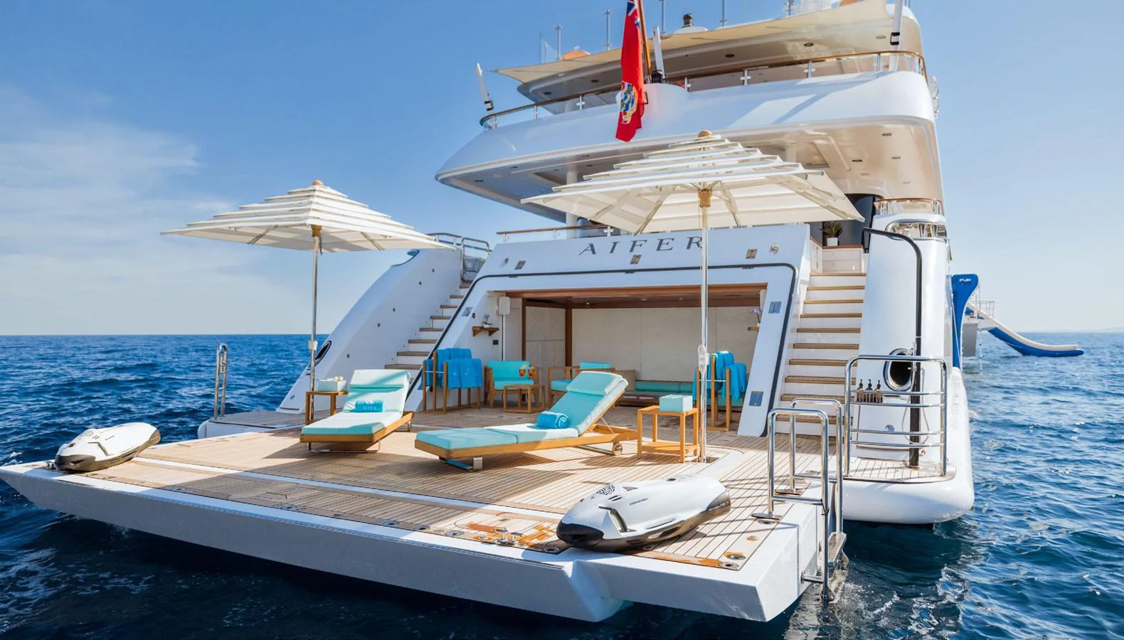 a boat on the water aboard CLELIA III Yacht for Sale