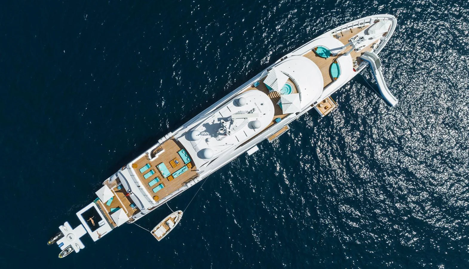 a satellite in space aboard CLELIA III Yacht for Sale