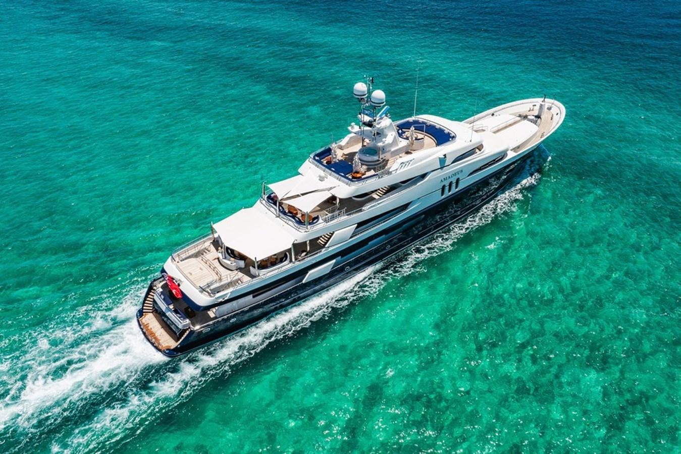 a boat in the water aboard AMADEUS Yacht for Sale