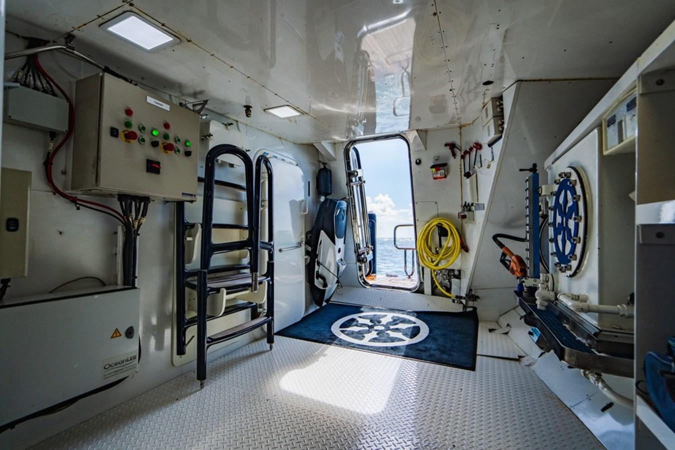 inside of a space ship aboard AMADEUS Yacht for Sale