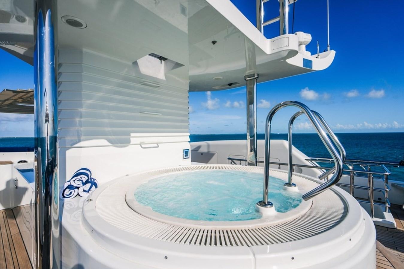 a pool on a boat aboard AMADEUS Yacht for Sale