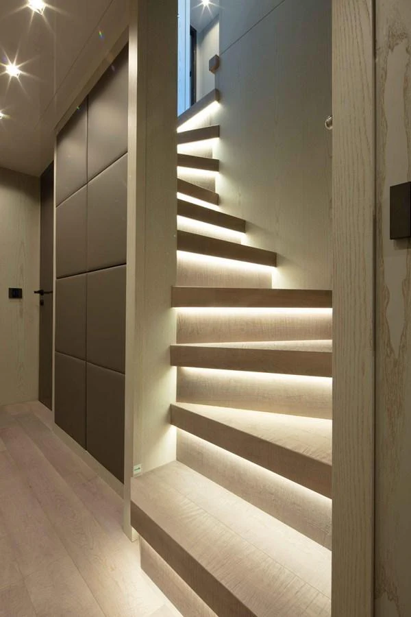 a staircase in a building aboard MA Yacht for Sale