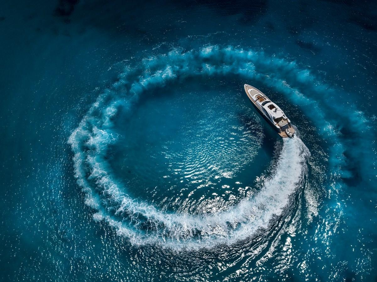 a spaceship in space aboard ICE Yacht for Sale