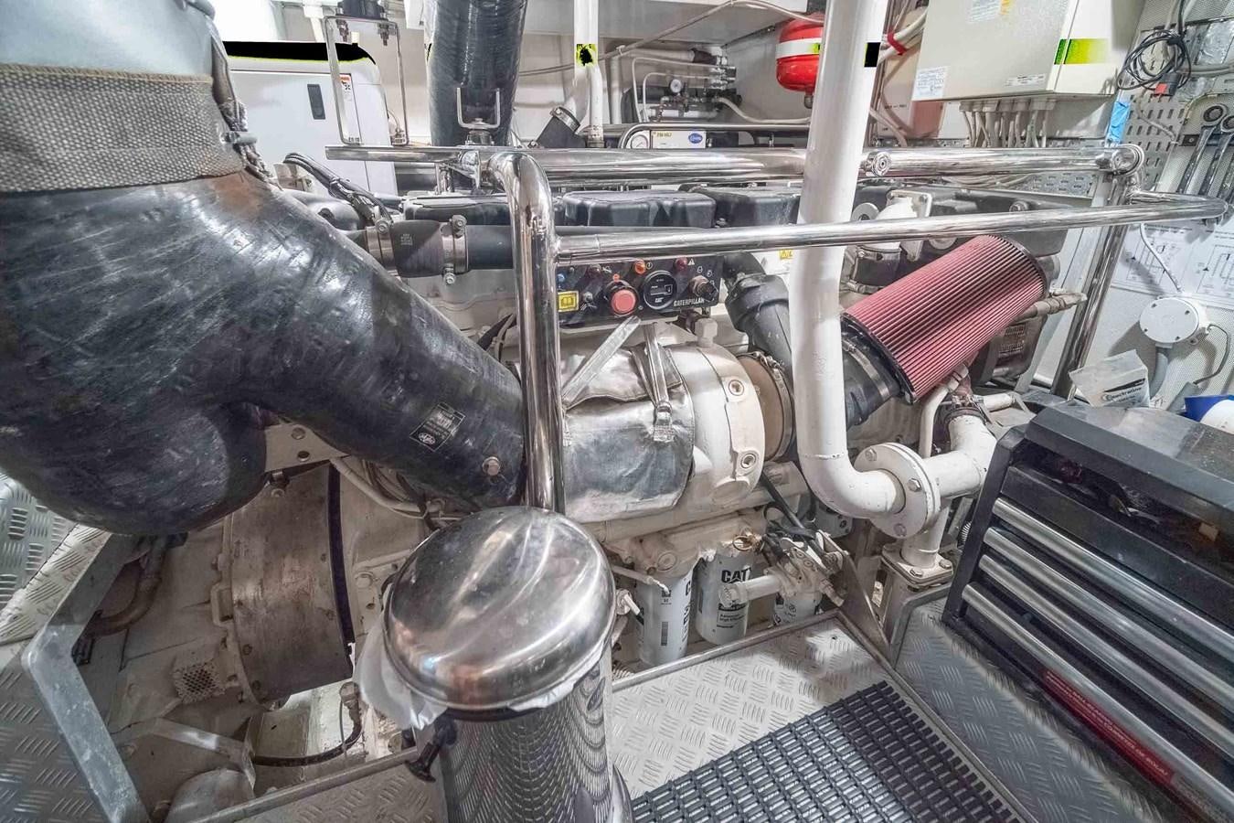 a machine with a large metal pipe aboard CHARISMA Yacht for Sale