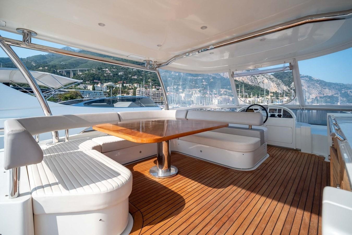 a boat on a deck aboard CHARISMA Yacht for Sale