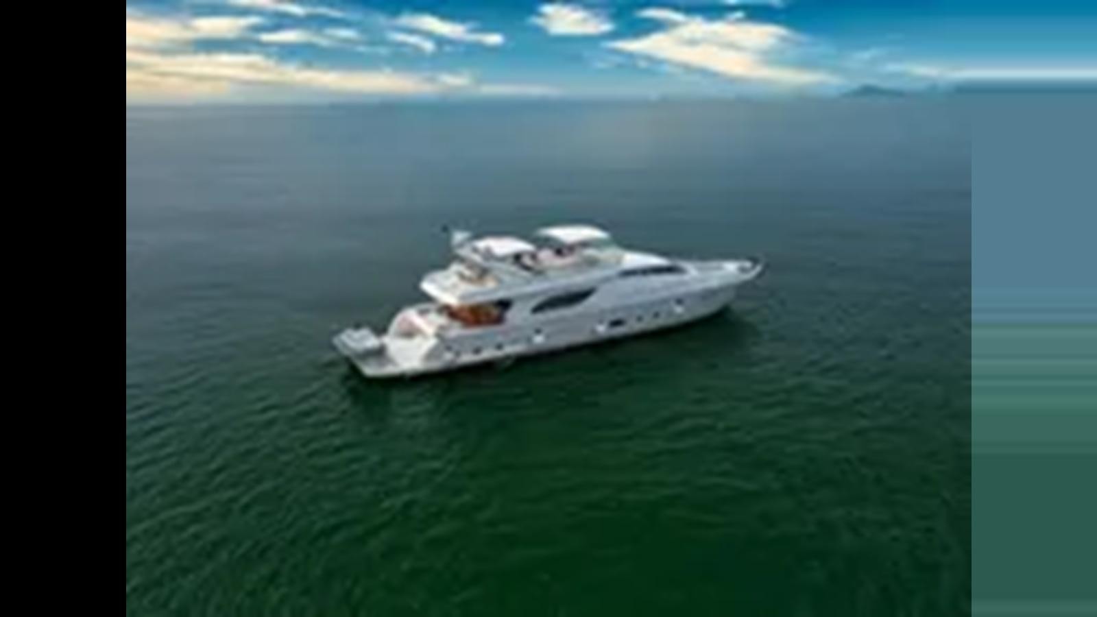 a boat in the water aboard 2004 FERRETTI YACHTS 810 Yacht for Sale