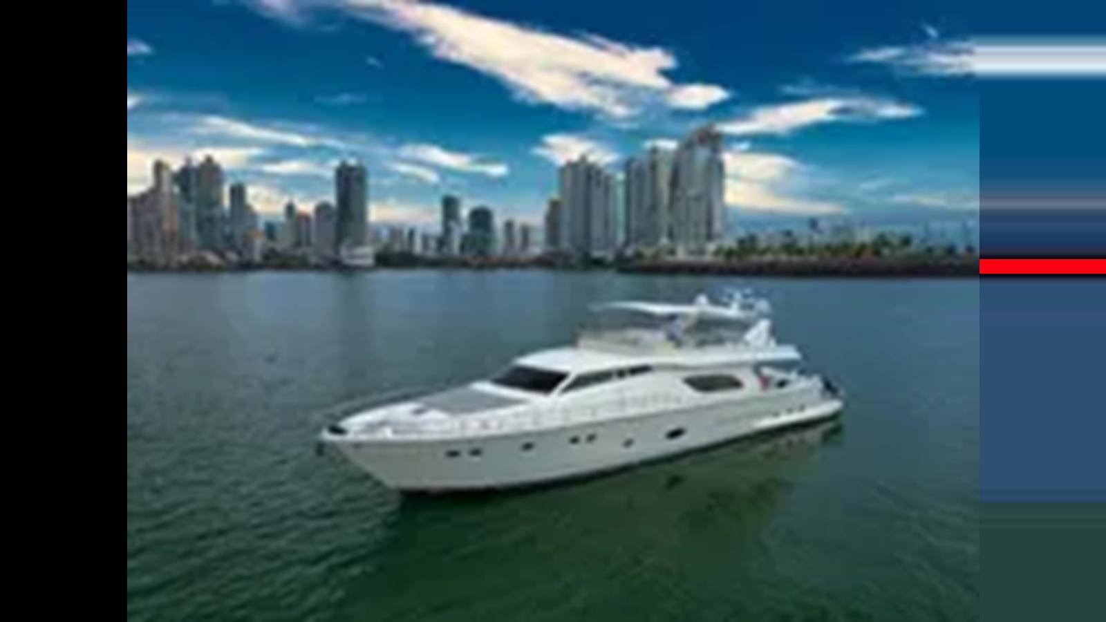 a boat on the water aboard 2004 FERRETTI YACHTS 810 Yacht for Sale