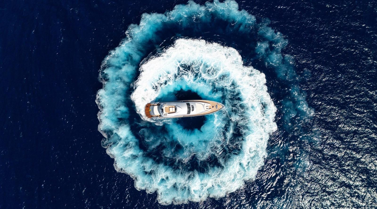 a person's face in the water aboard KOLAHA TWO Yacht for Sale