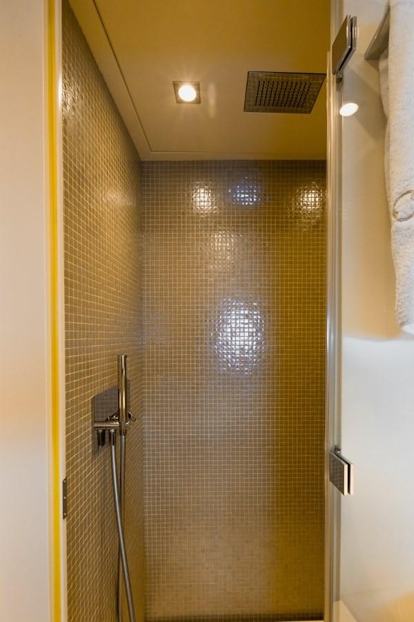 a shower unit in a bathroom aboard KOLAHA TWO Yacht for Sale