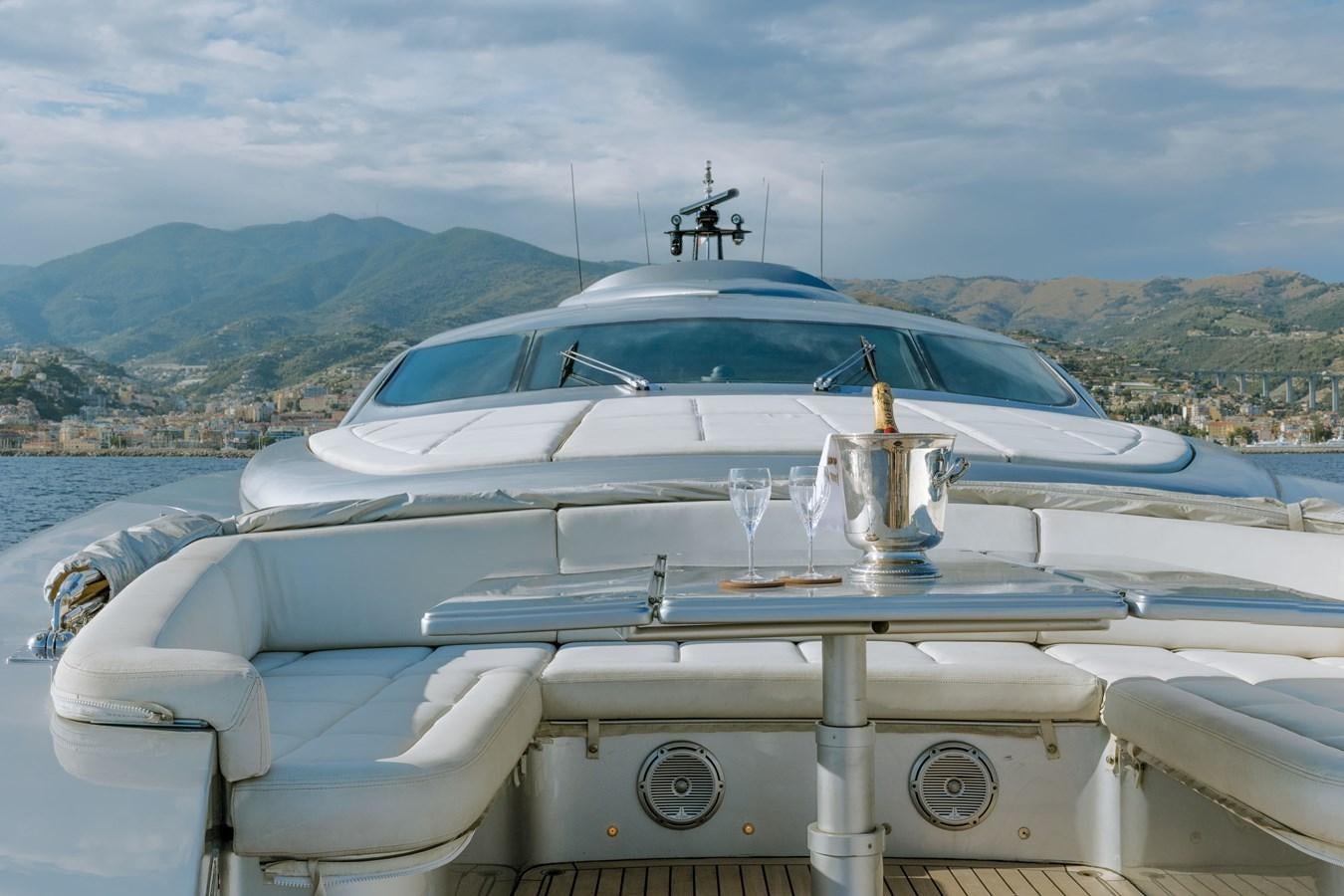 a boat with a drone on the front aboard KOLAHA TWO Yacht for Sale