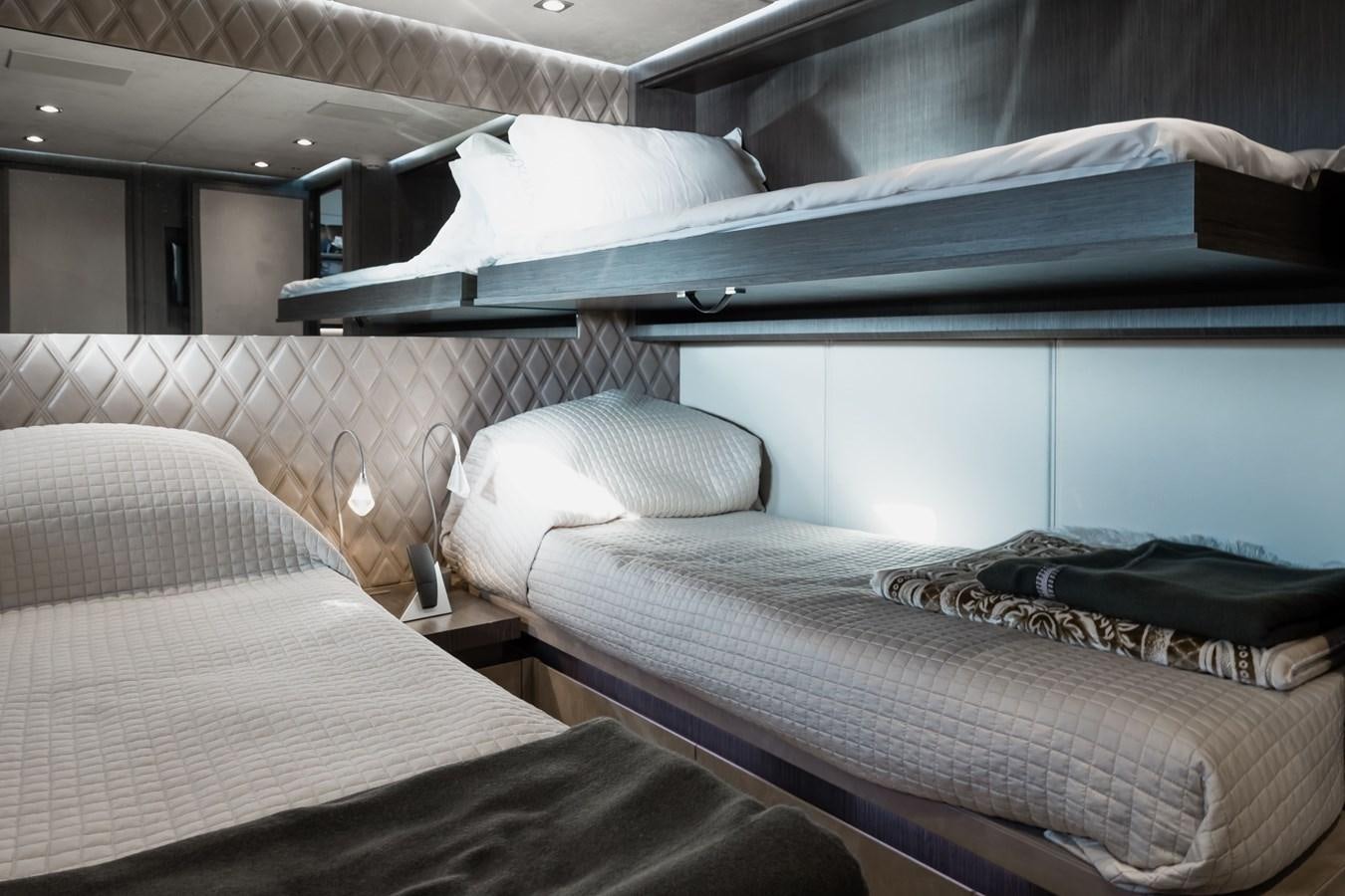 a couple of beds in a room aboard KOLAHA TWO Yacht for Sale