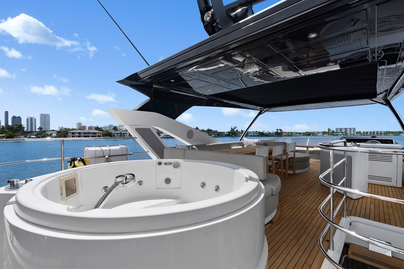a boat on a deck aboard MILAMO Yacht for Sale