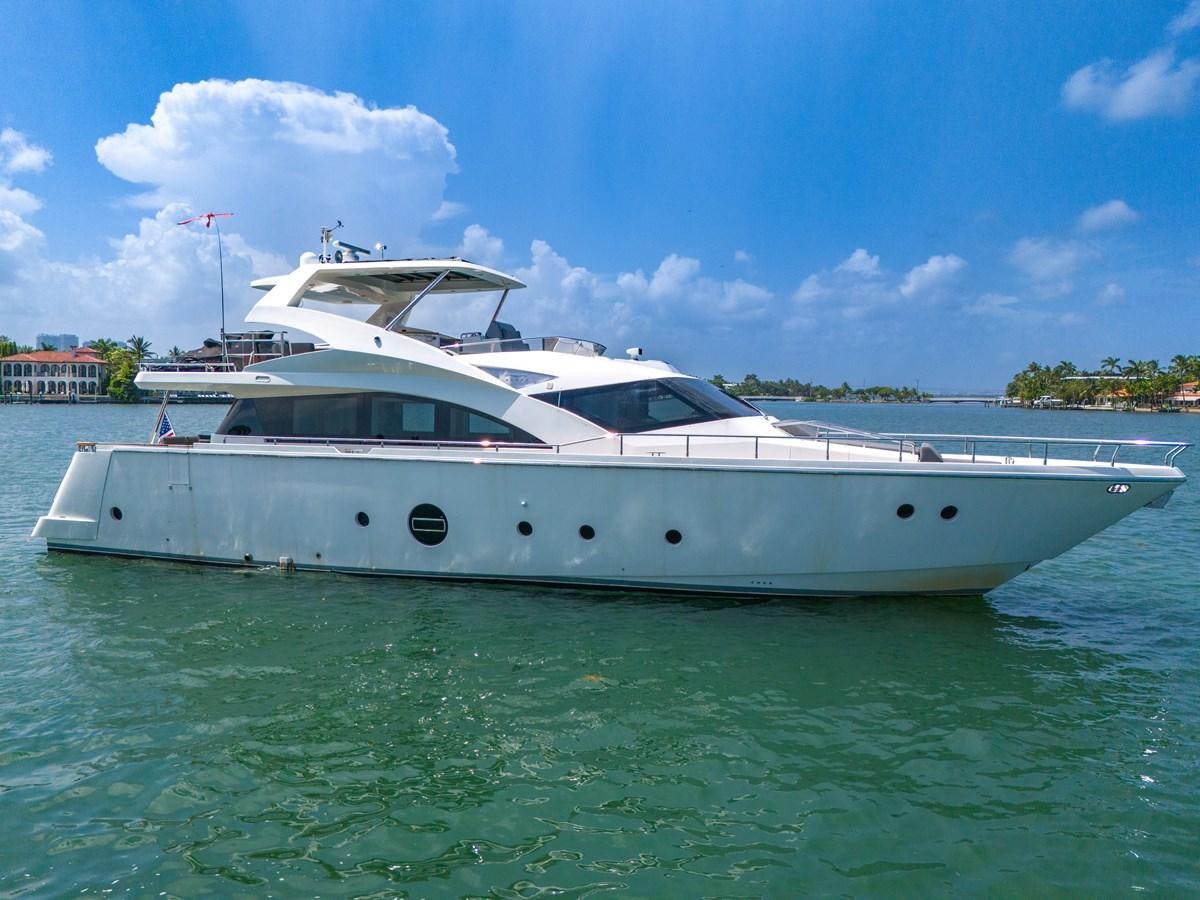a white yacht in the water aboard AICON 85 Yacht for Sale