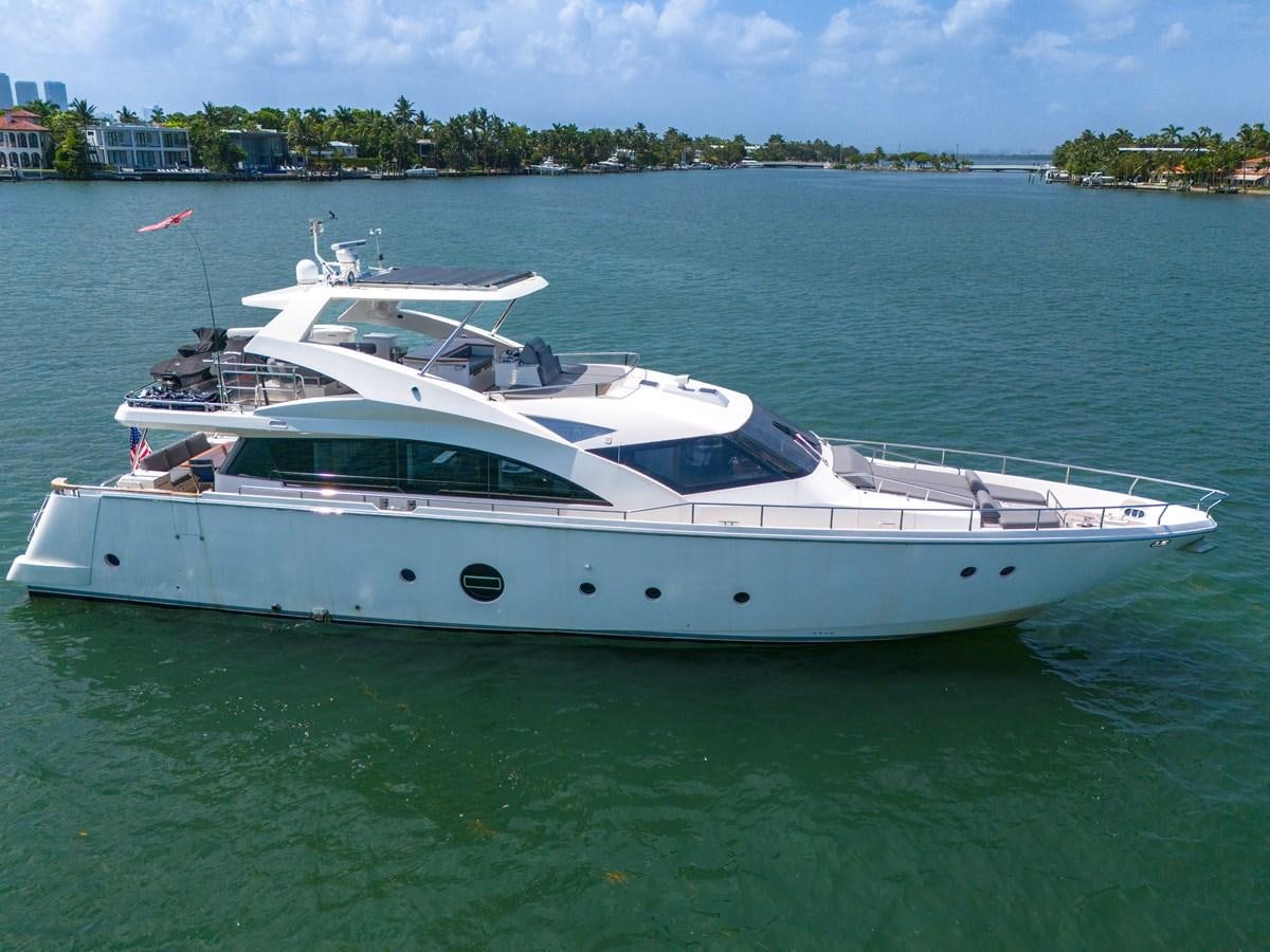 a white yacht in the water aboard AICON 85 Yacht for Sale