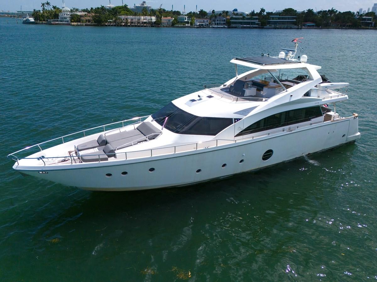 a white boat on the water aboard AICON 85 Yacht for Sale
