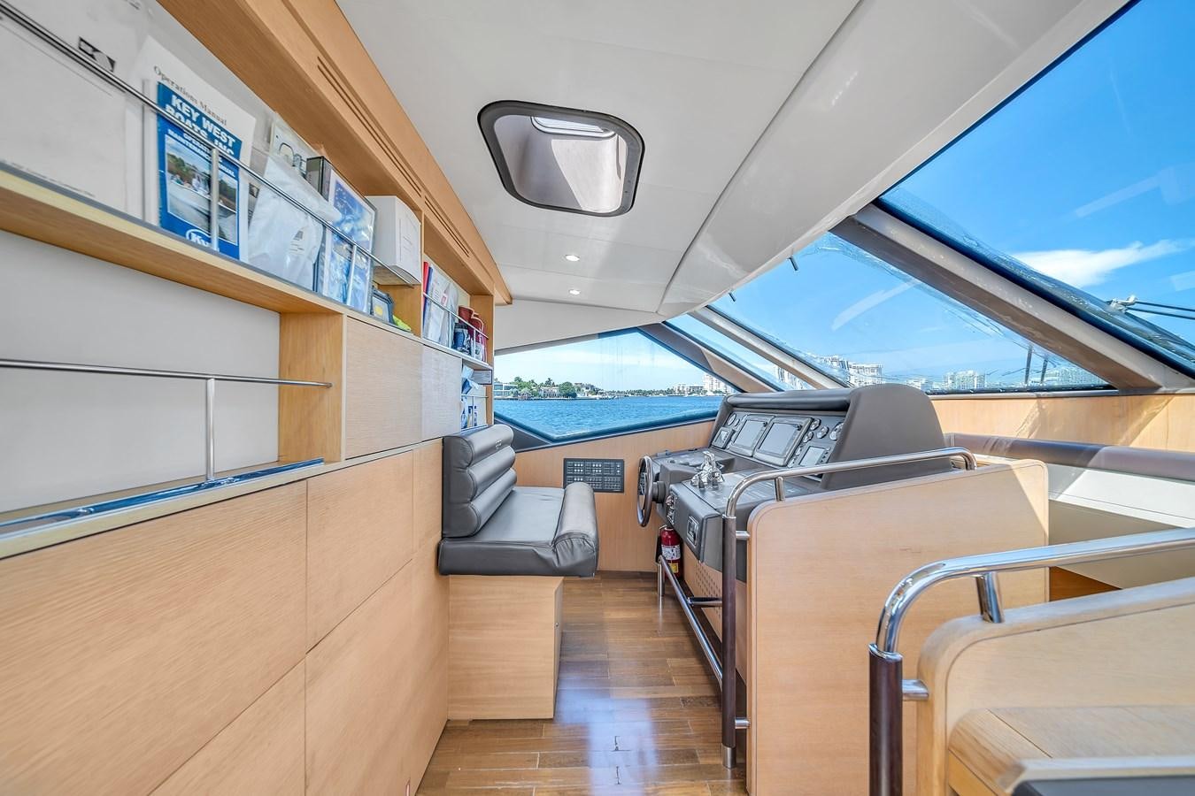 inside of a train aboard AICON 85 Yacht for Sale