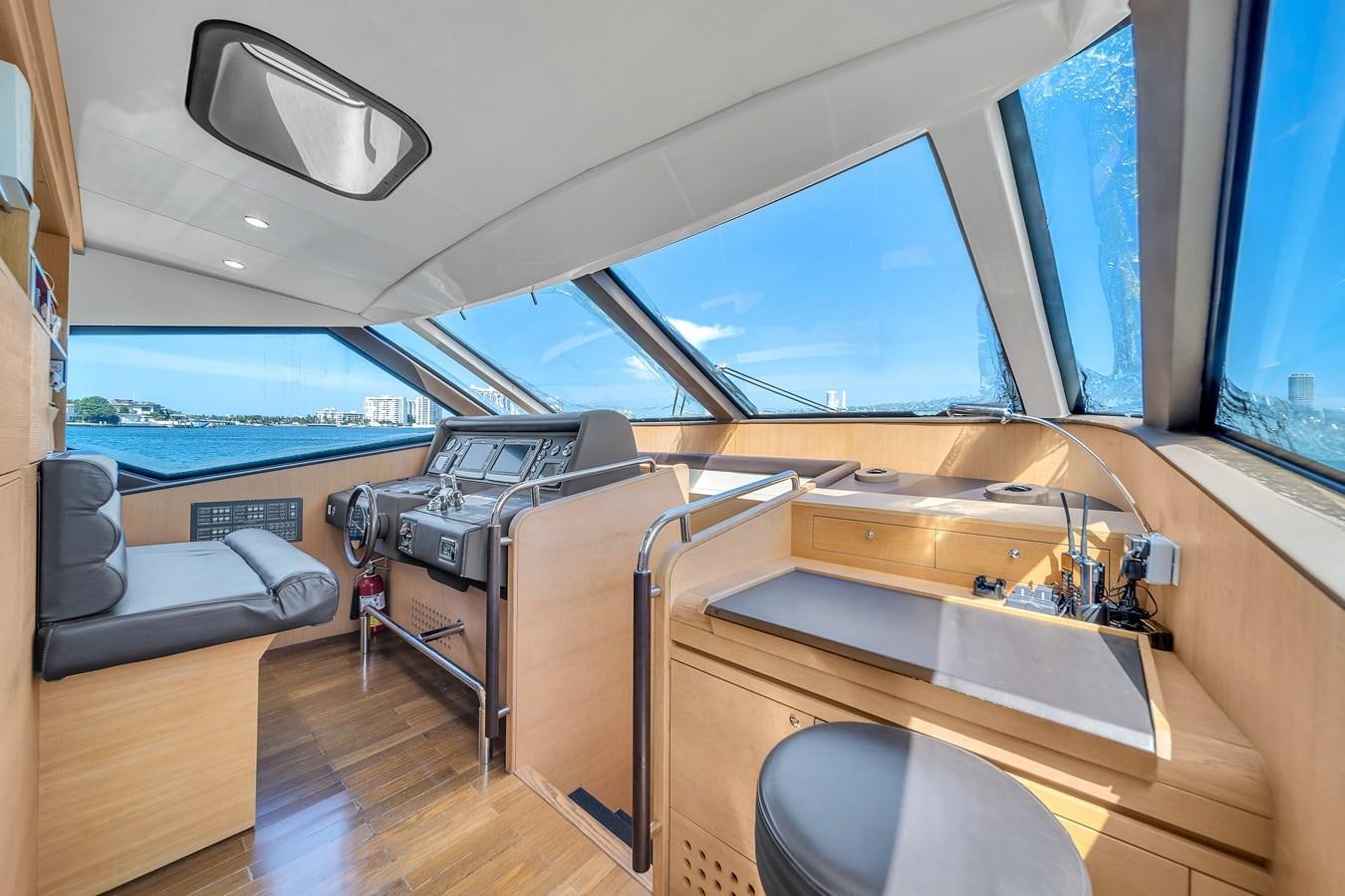 inside of a vehicle aboard AICON 85 Yacht for Sale