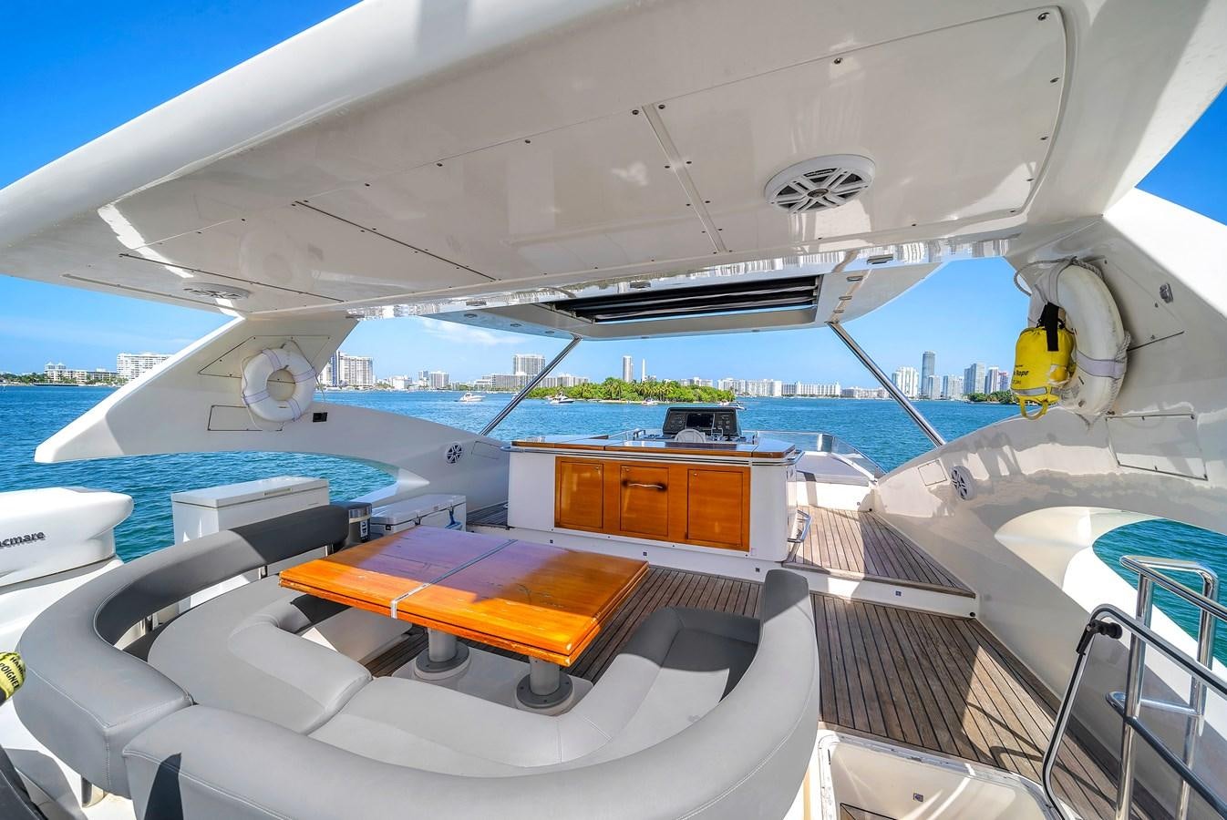 a large white airplane with a deck aboard AICON 85 Yacht for Sale