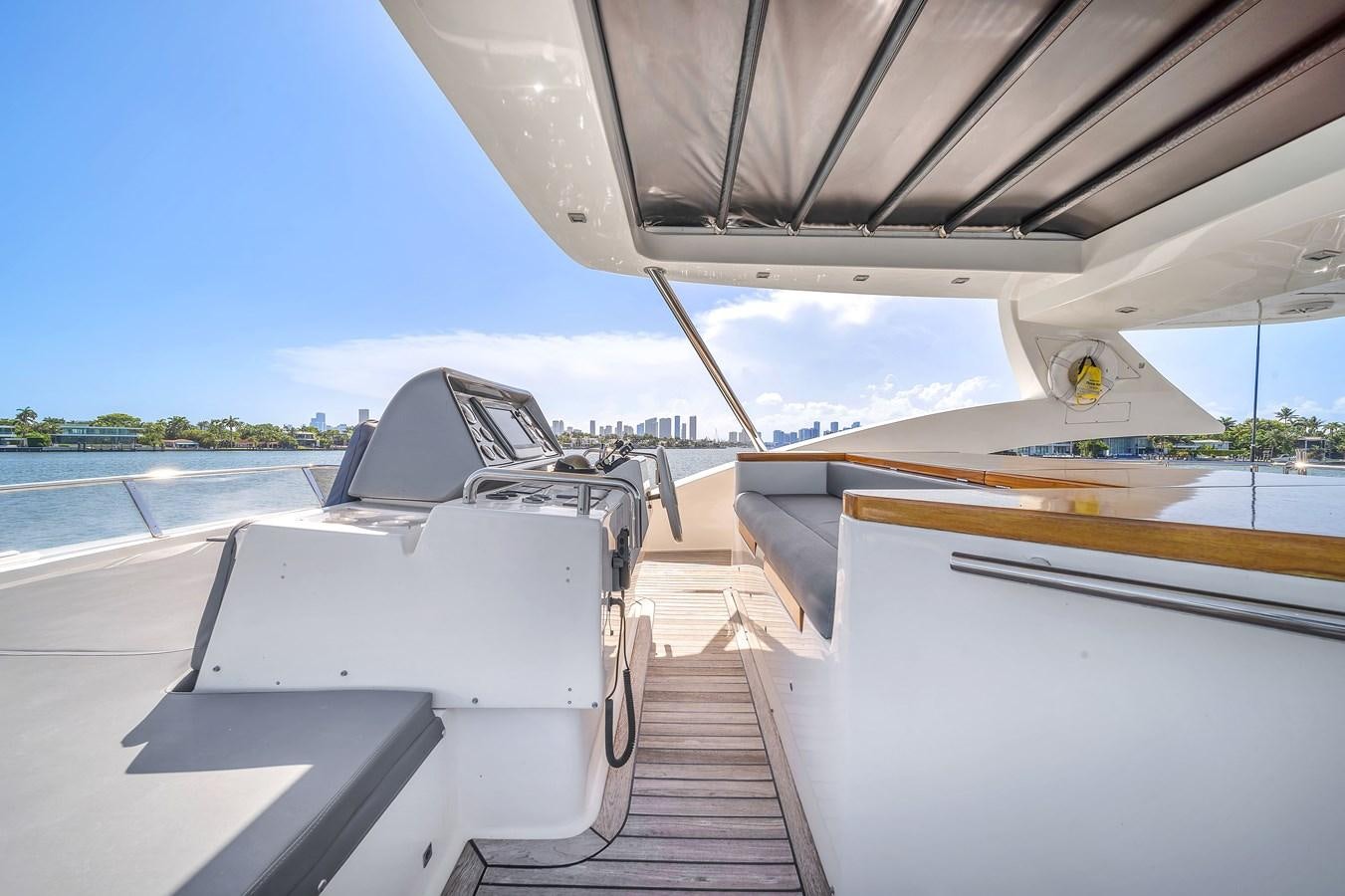 a plane on a runway aboard AICON 85 Yacht for Sale