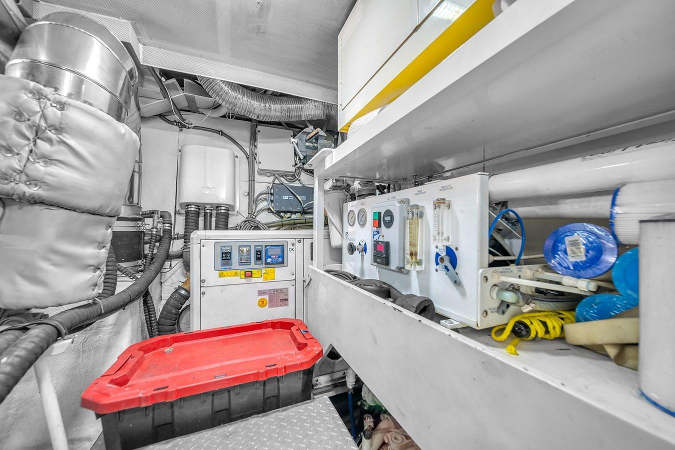 a close-up of a machine aboard AICON 85 Yacht for Sale