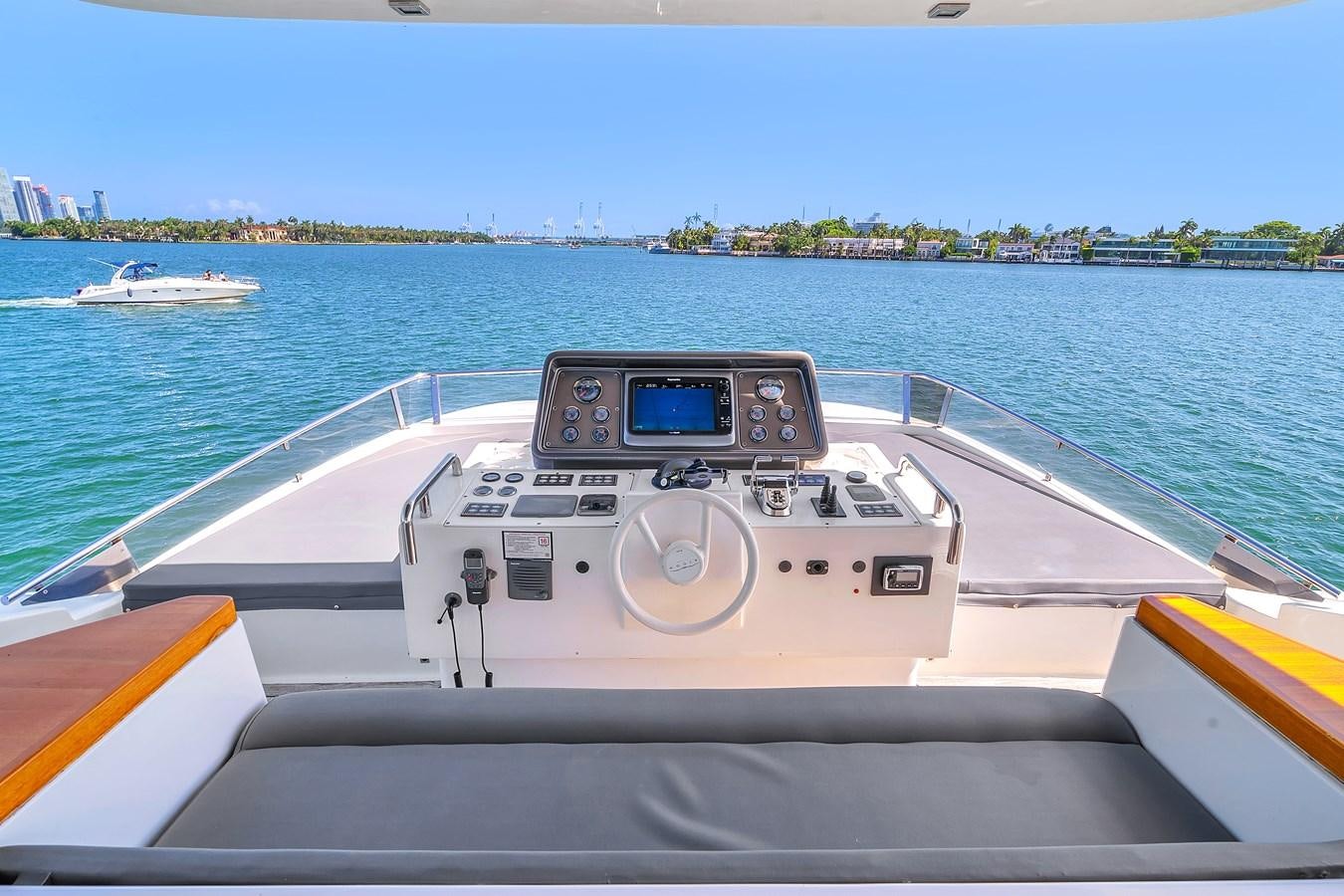the front of a boat aboard AICON 85 Yacht for Sale