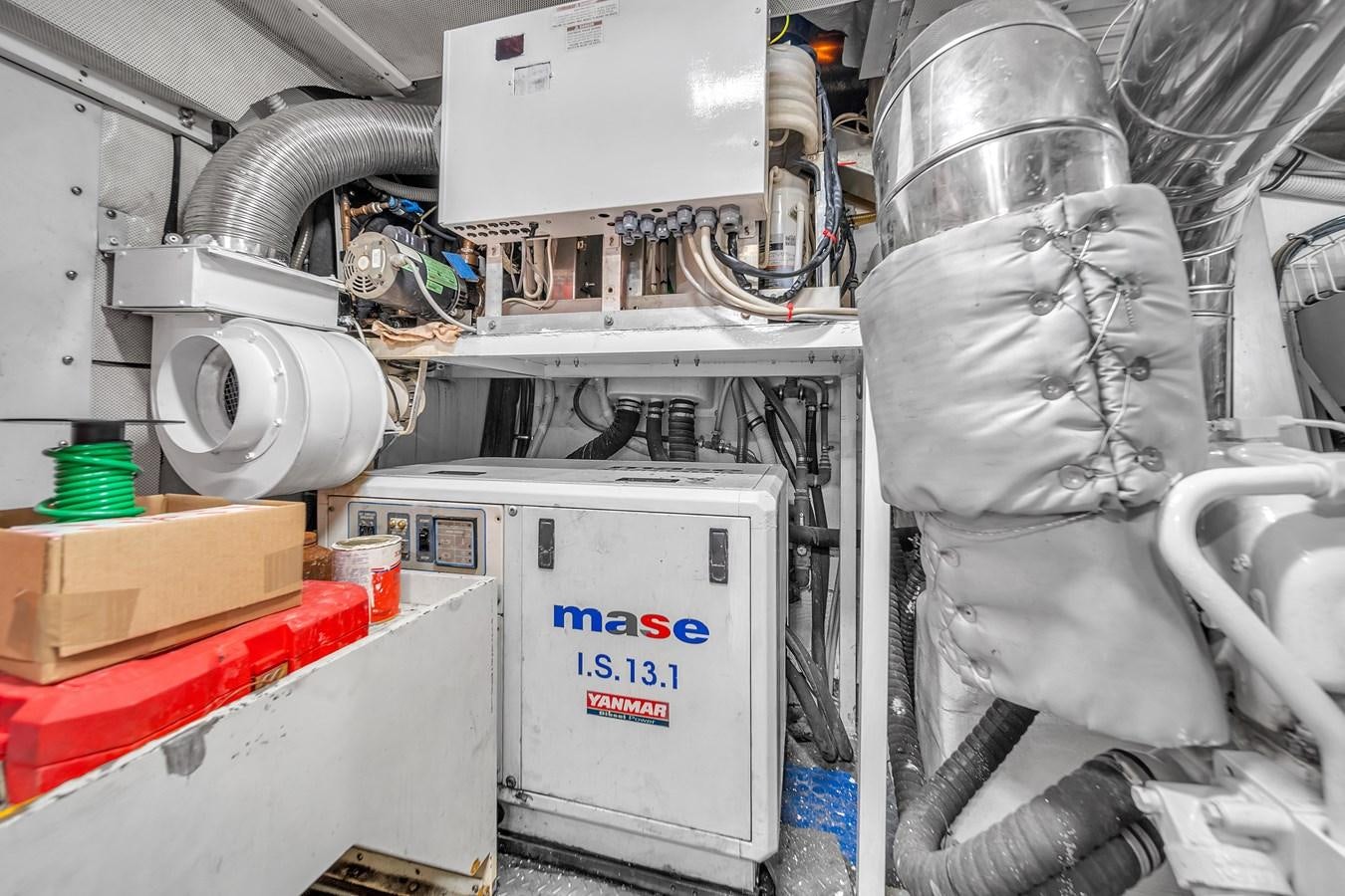 a close-up of a machine aboard AICON 85 Yacht for Sale