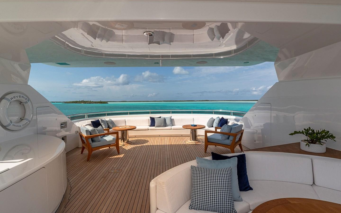 a room with a large pool aboard REVERIE Yacht for Sale