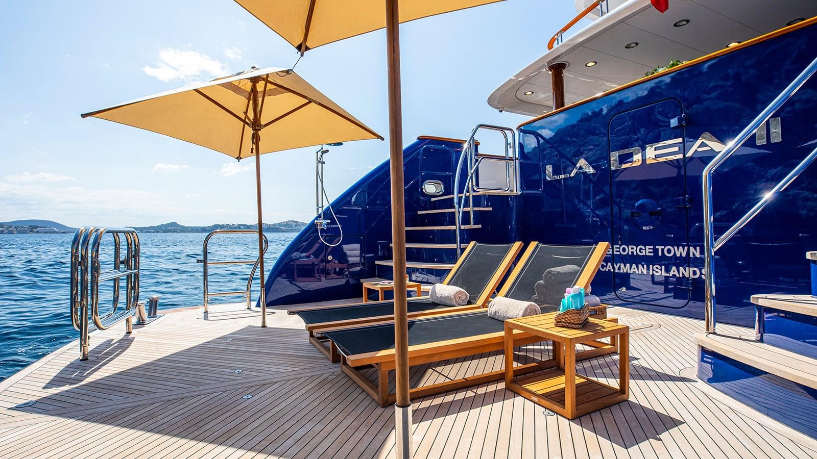 a boat on the water aboard LA DEA II Yacht for Sale