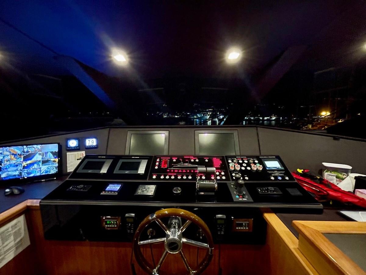 the inside of a car aboard SOLARIS Yacht for Sale