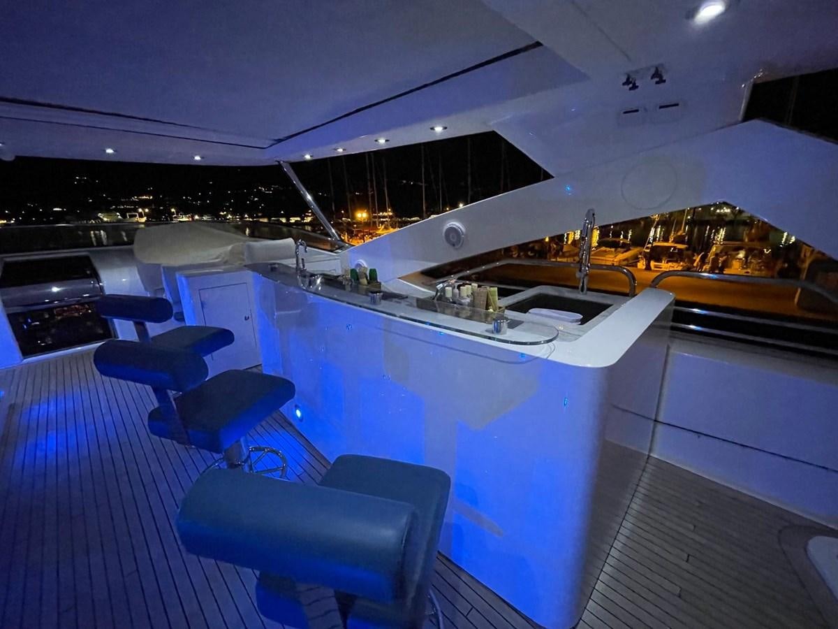 a room with a large pool table aboard SOLARIS Yacht for Sale