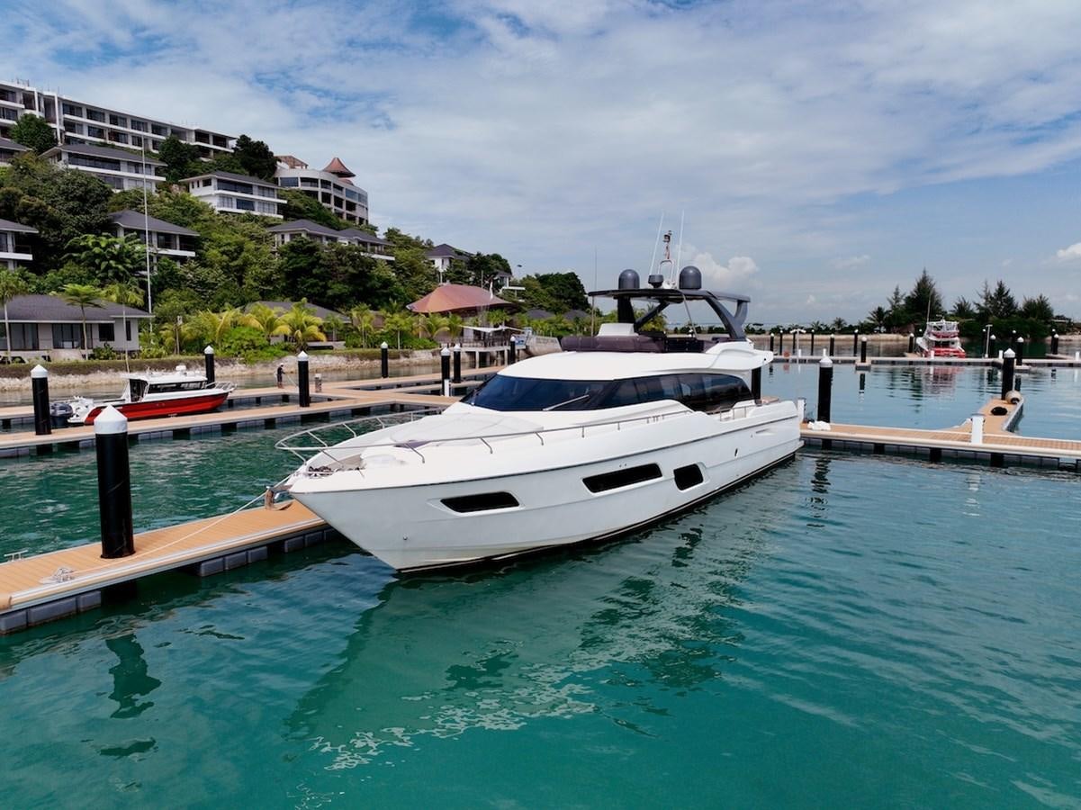 a boat docked at a pier aboard SONIA Yacht for Sale